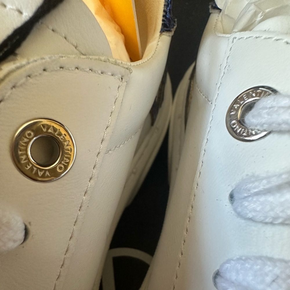 Valentino White Sneakers with Blue Details size 38 - Picture 6 of 9